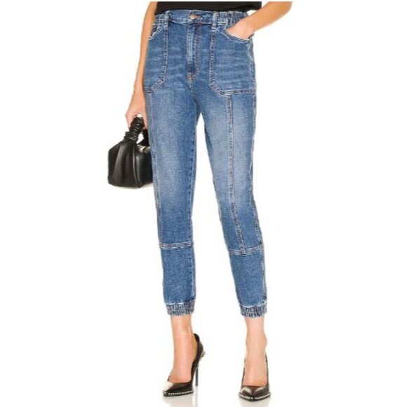 Retrofete $325 Carter Denim Jeans Pant Sz 26 Jogger NWT - Picture 1 of 11